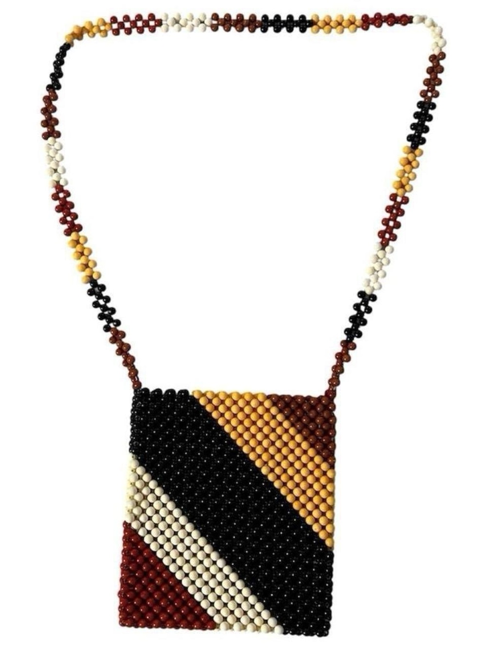 Fall Boho beaded pouch purse.
